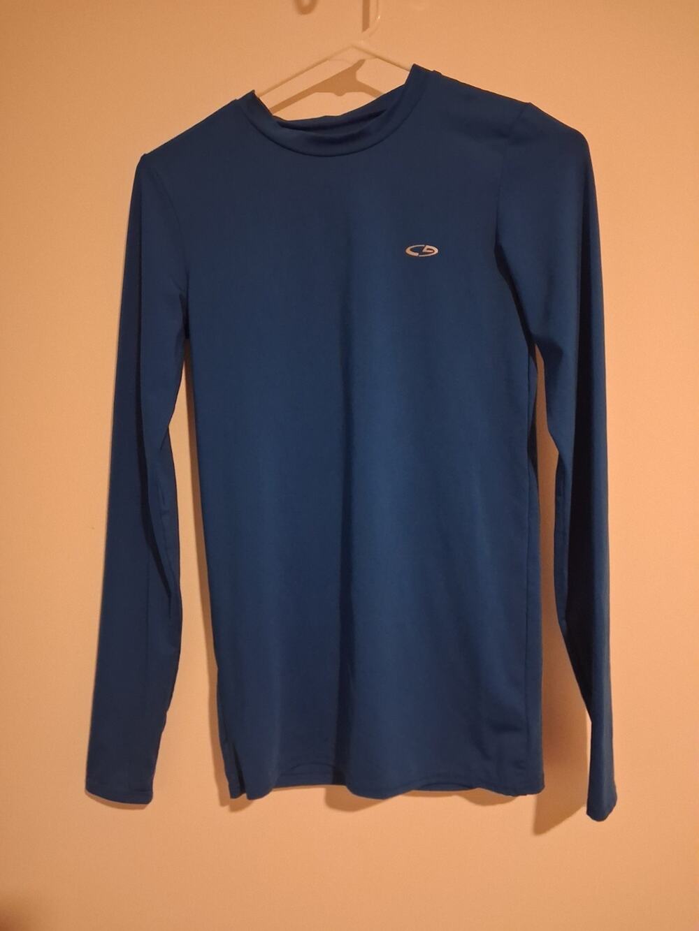 C9 Champion Men's Blue Long Sleeve Athletic Fit Stretch Crew Neck Pullover XL